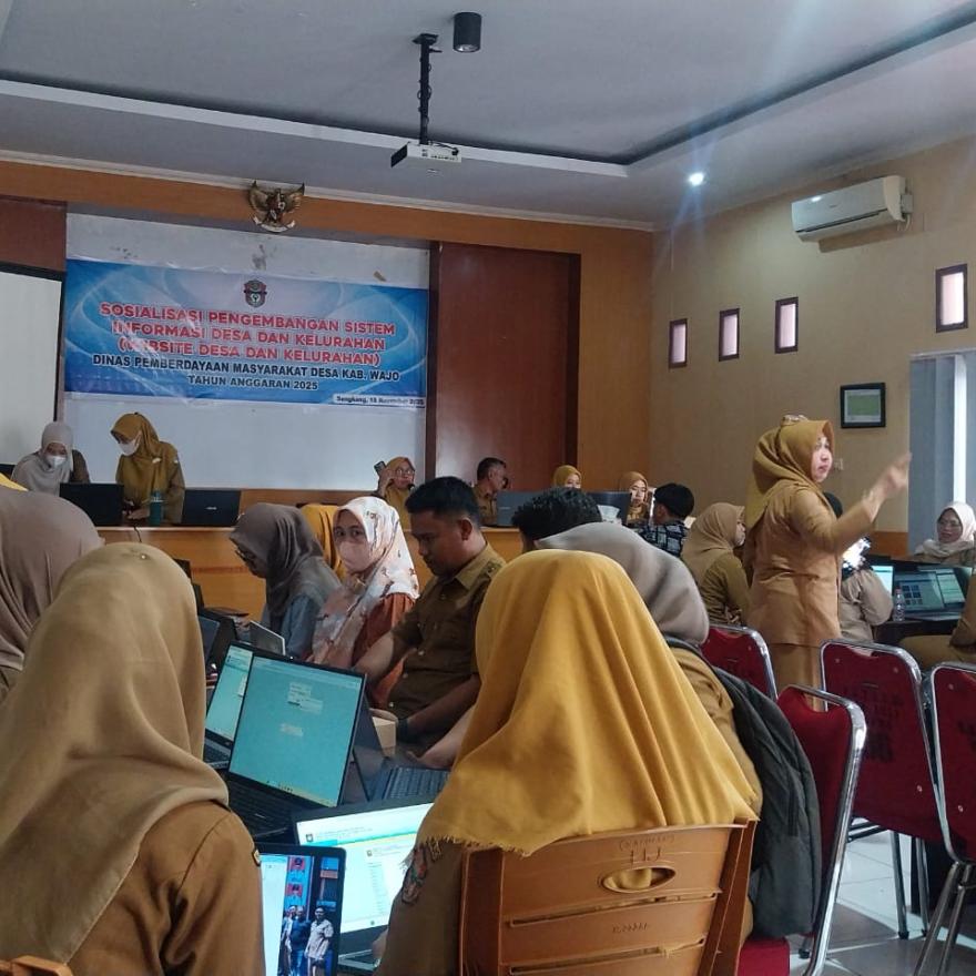DPMD Wajo Gelar Sosialisasi Pengembangan Sistem Informasi Desa untuk Operator Desa